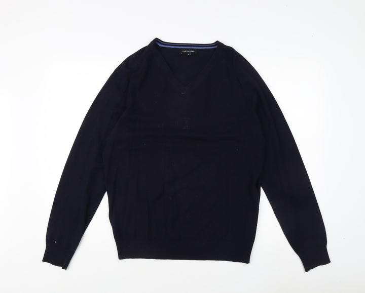 Austin Reed Men's Black V-Neck Pullover Jumper M
