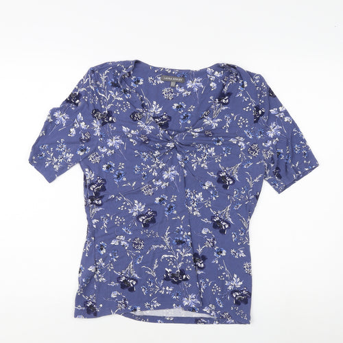 Laura Ashley Women Blue Floral Blouse UK 14