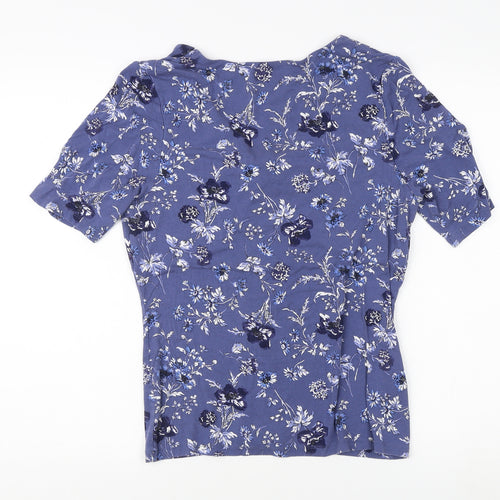 Laura Ashley Women Blue Floral Blouse UK 14
