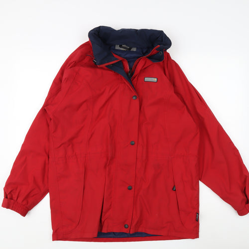 Regatta Women's Red Hooded Waterproof Jacket Size 12