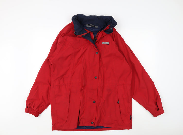 Regatta Women's Red Hooded Waterproof Jacket Size 12