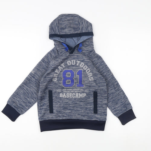 Regatta Boys Blue Pullover Hoodie 5-6 Years - Outdoor Style