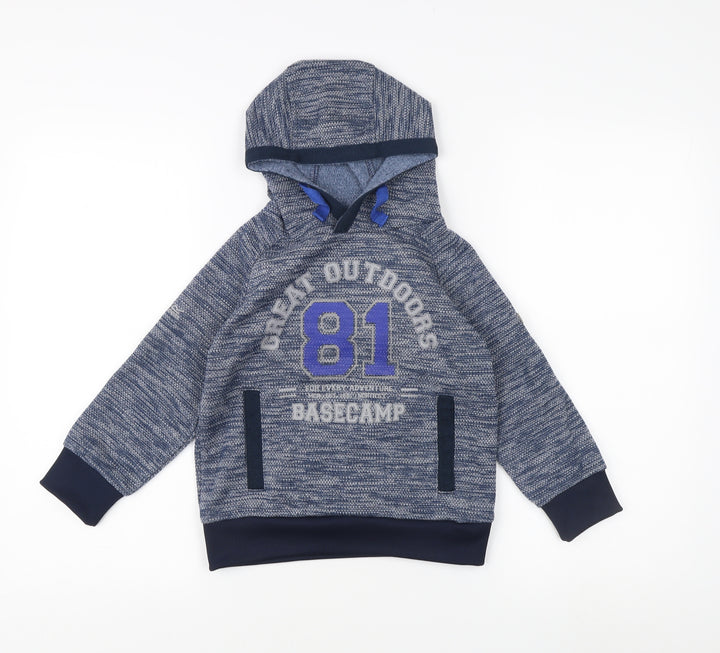 Regatta Boys Blue Pullover Hoodie 5-6 Years - Outdoor Style
