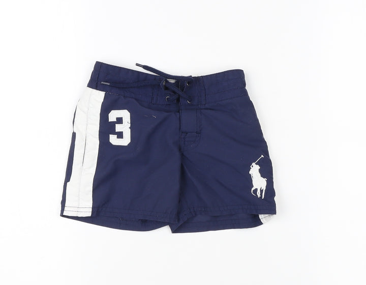 Polo Ralph Lauren Boys Blue Swim Trunks, 24 Months