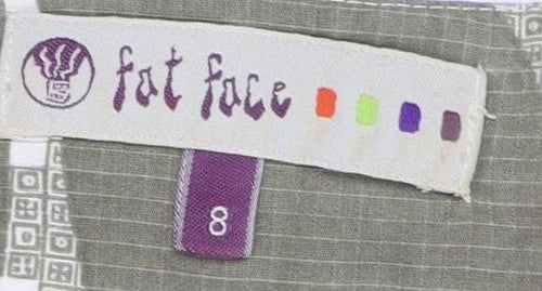 Fat Face Women's Green Floral A-Line Skirt, Size 8