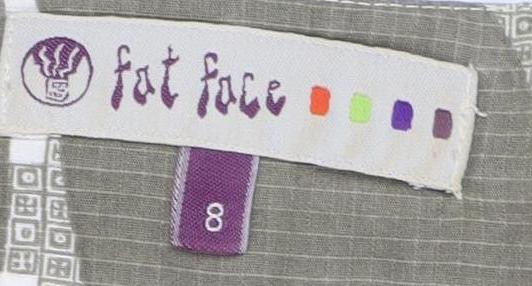 Fat Face Women's Green Floral A-Line Skirt, Size 8