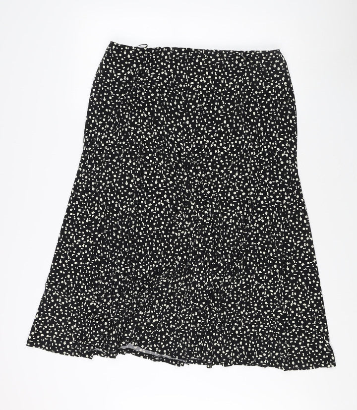 Viyella Women’s Black Polka Dot Skirt L