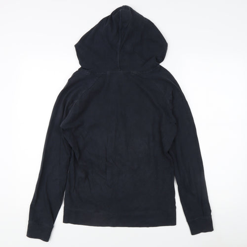 Tog 24 Women's Black Cotton V-Neck Hoodie, Size 12