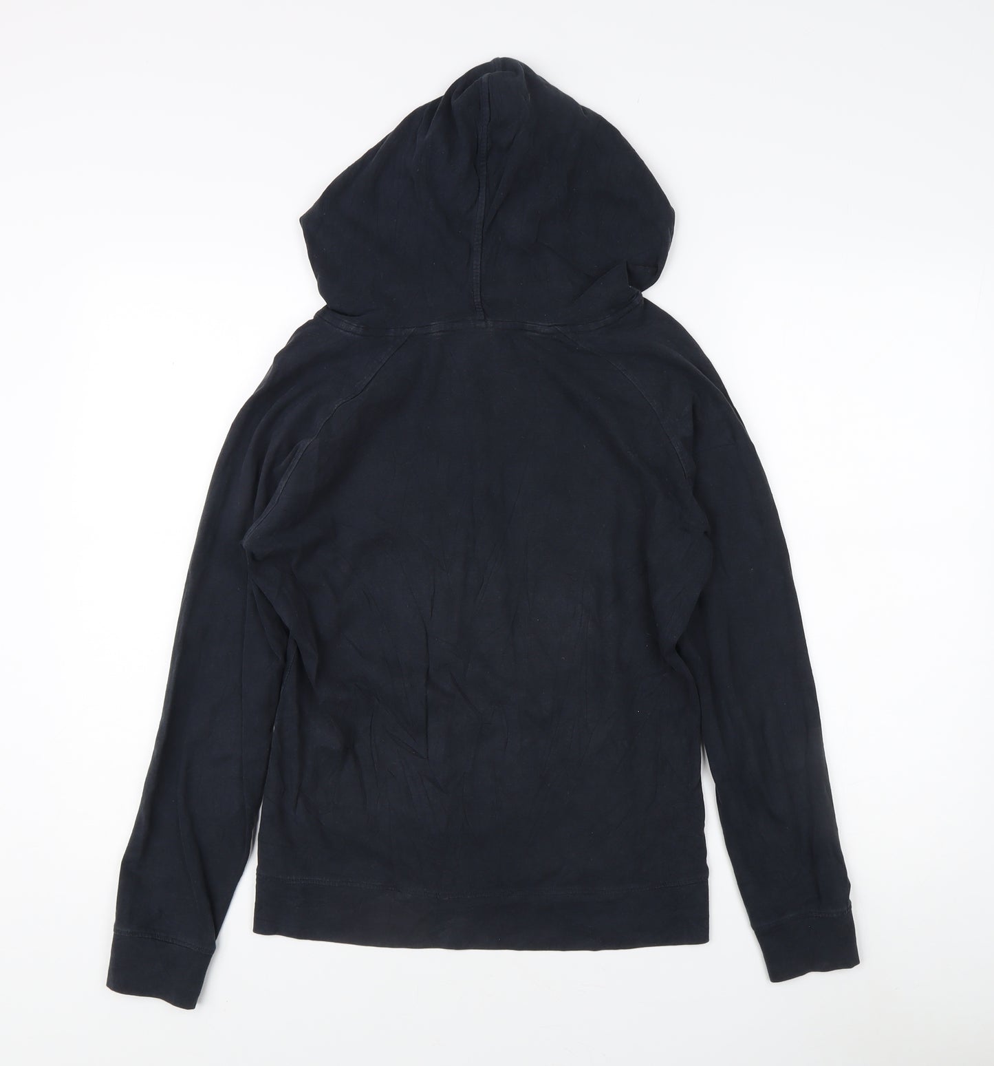 Tog 24 Women's Black Cotton V-Neck Hoodie, Size 12