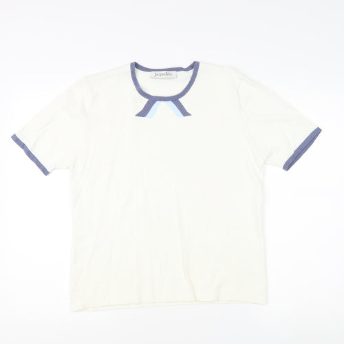 Jacques Vert Women's Ivory Ringer T-Shirt, M, Casual