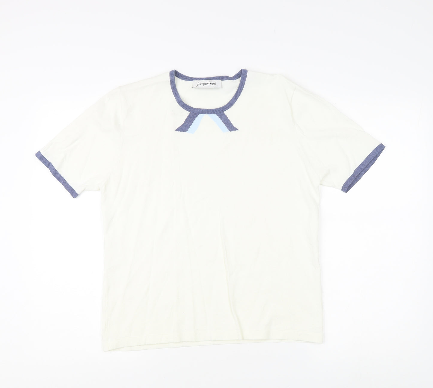 Jacques Vert Women's Ivory Ringer T-Shirt, M, Casual