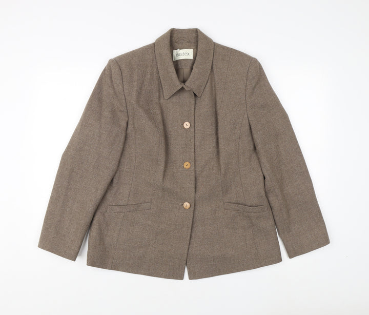 Eastex Women's Brown Blazer Size 12 Long Sleeve