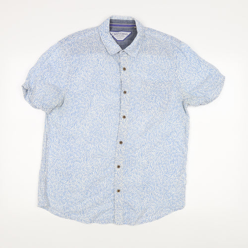 Mantaray Men's Blue Floral Button-Up Shirt