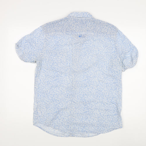 Mantaray Men's Blue Floral Button-Up Shirt