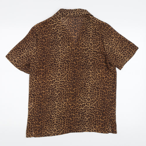 Alexon Women's Brown Leopard Print Button-Up, Size 10
