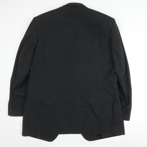 Balmain Men's Black Wool Jacket Size 42 Regular Fit