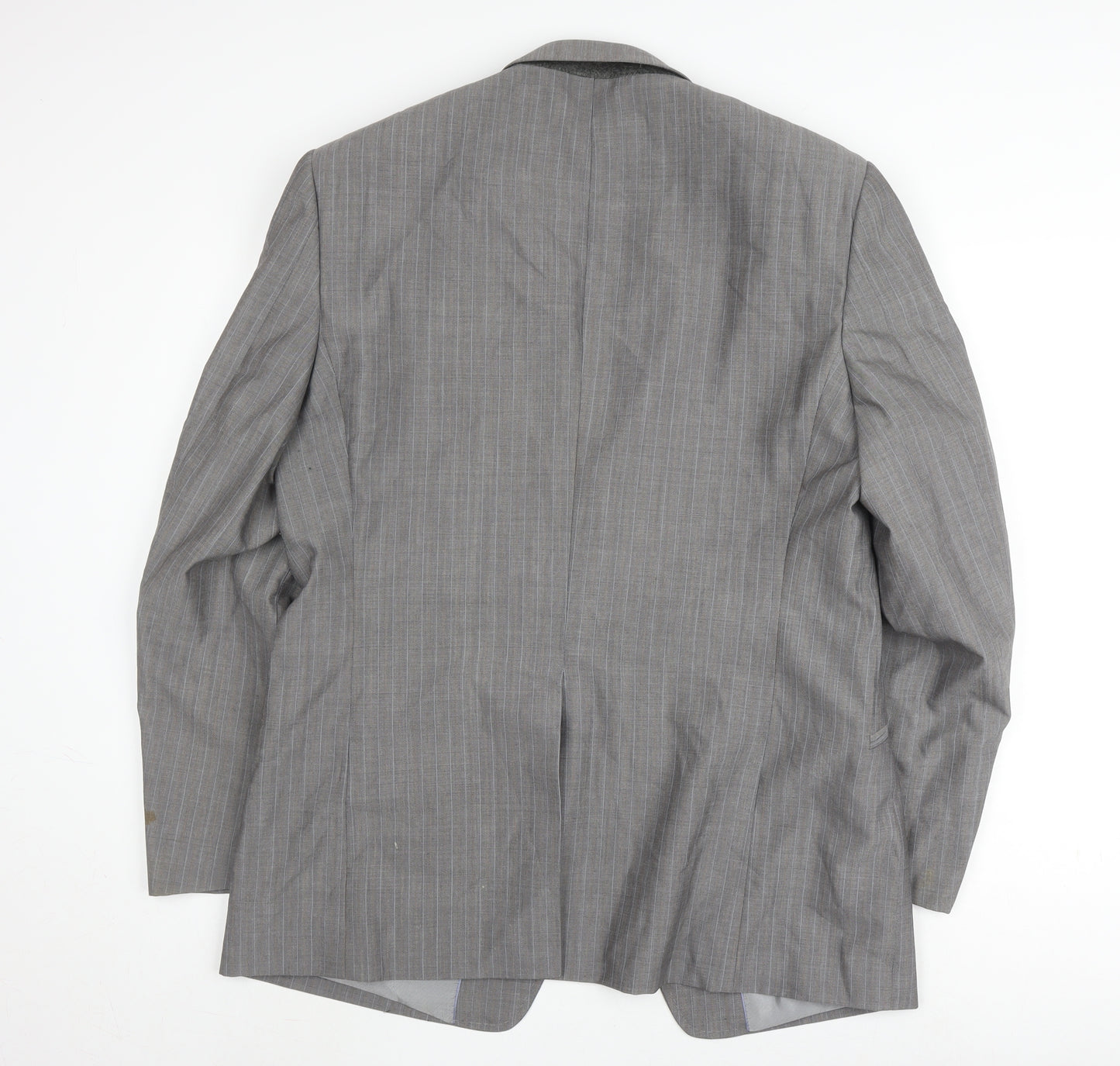 Linea Men's Grey Striped Blazer, Size 42R
