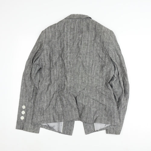 Marks and Spencer Grey Pinstripe Blazer Women’s Size 14