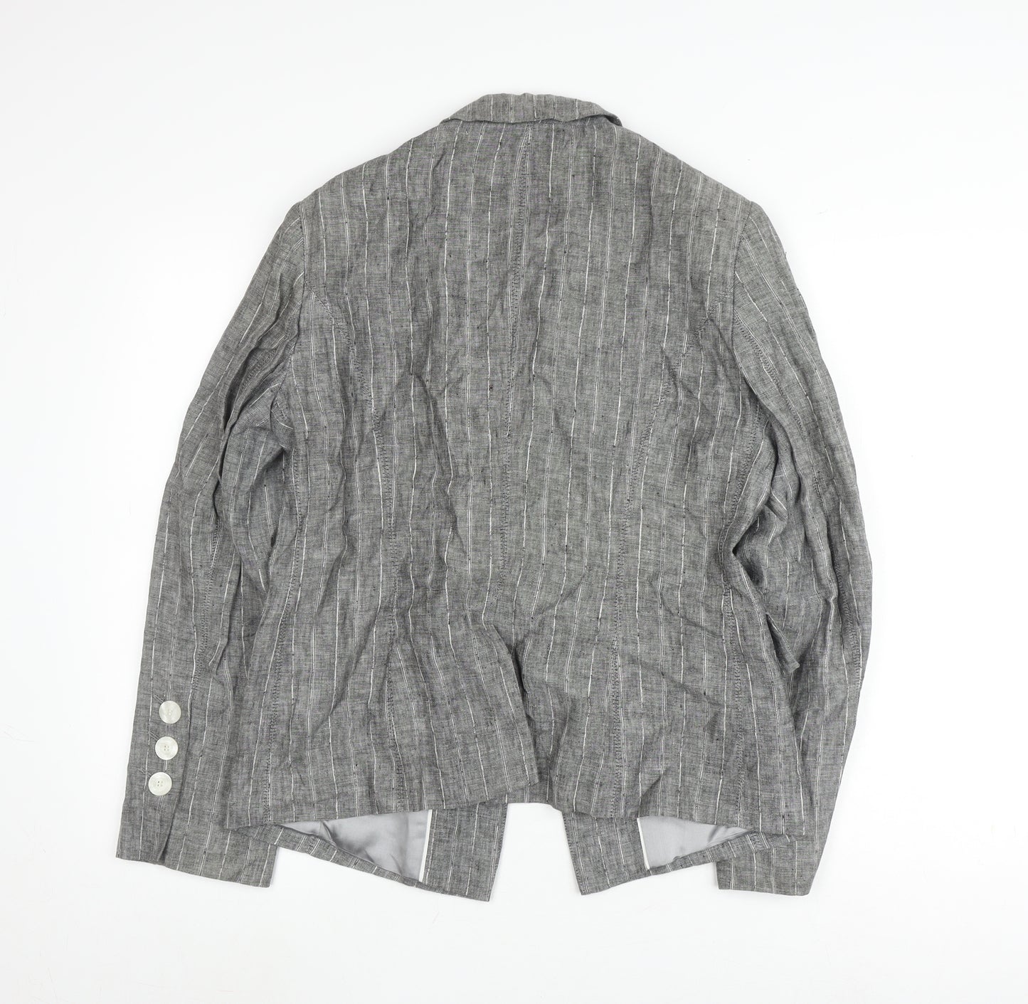 Marks and Spencer Grey Pinstripe Blazer Women’s Size 14