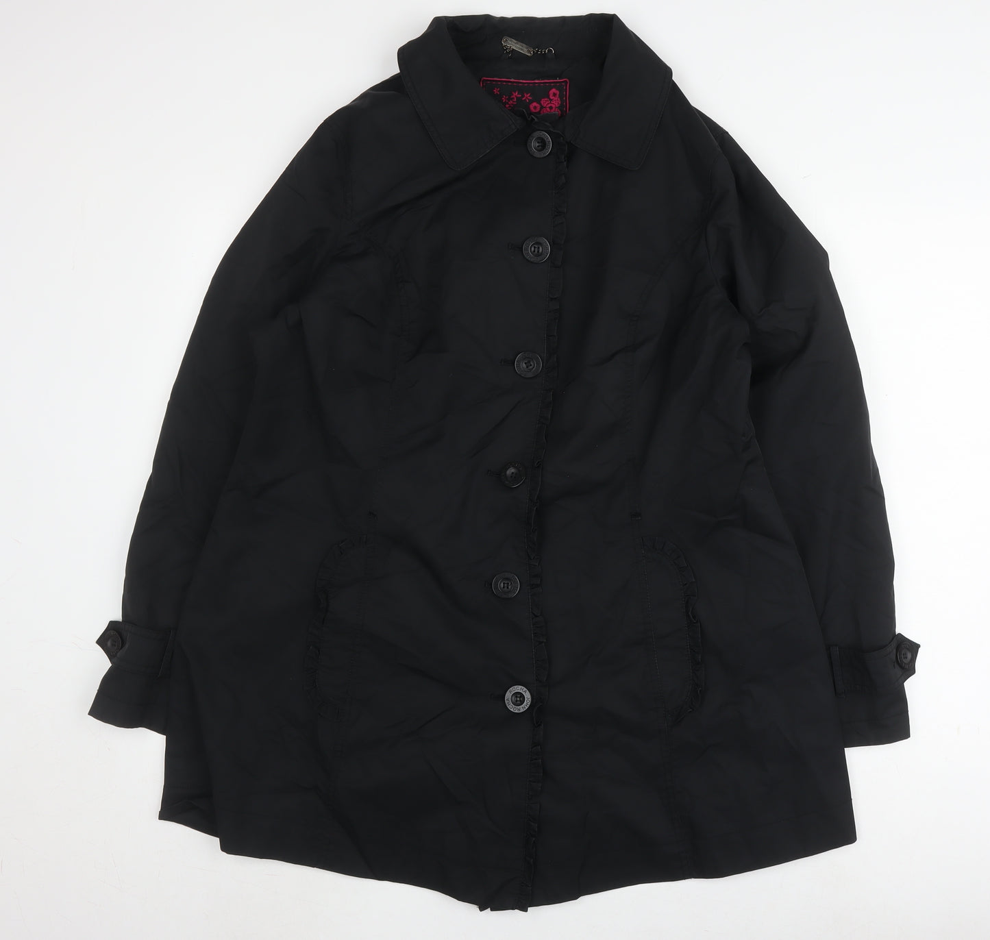 Rocha John Rocha Women's Black Trench Coat Size 10