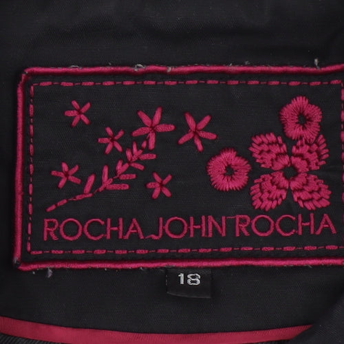 Rocha John Rocha Women's Black Trench Coat Size 10