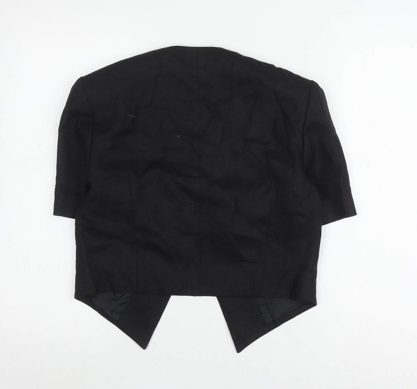 Basler Women's Black V-Neck Blouse Size 10 Short Sleeve