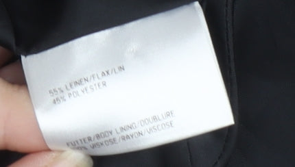 Basler Women's Black V-Neck Blouse Size 10 Short Sleeve