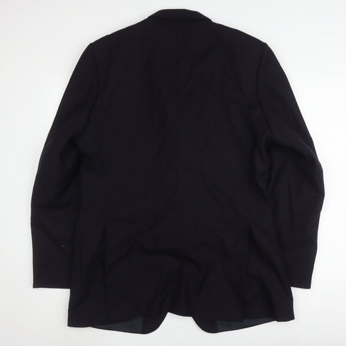 The Label Men's Blue Wool Blazer 44L Single-Breasted
