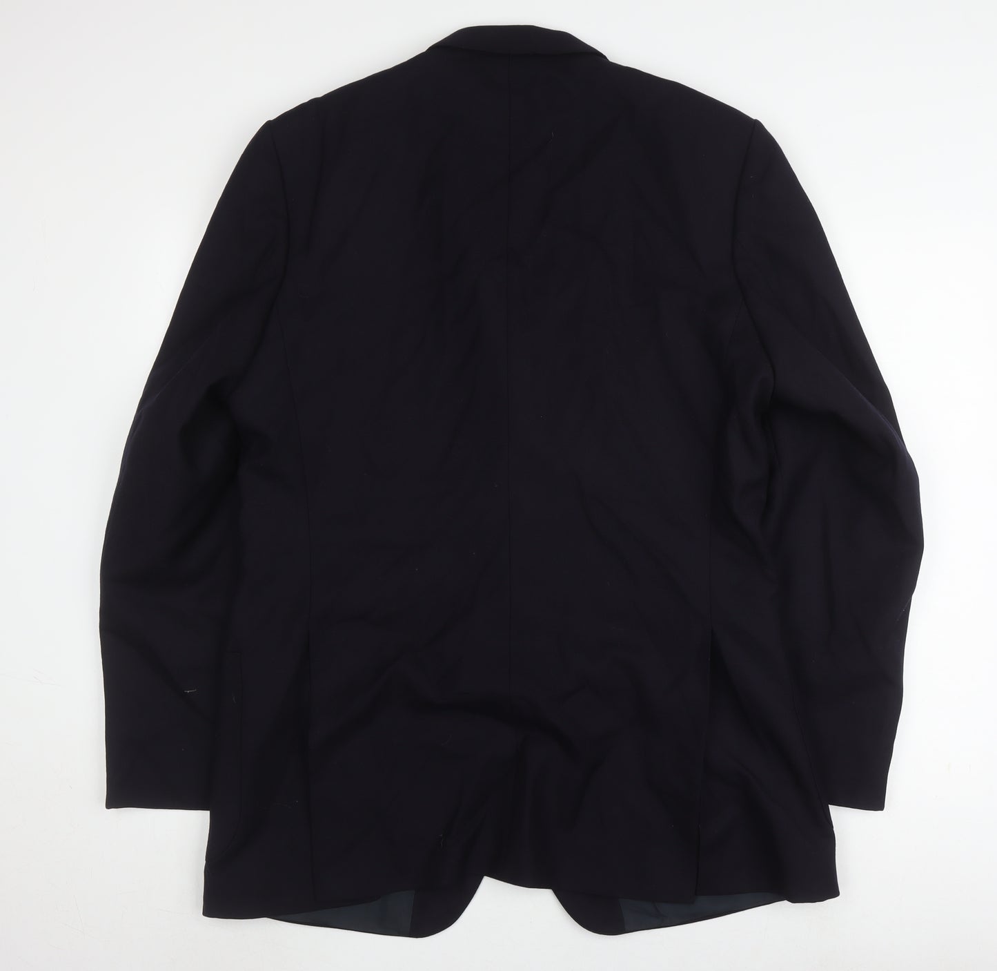 The Label Men's Blue Wool Blazer 44L Single-Breasted