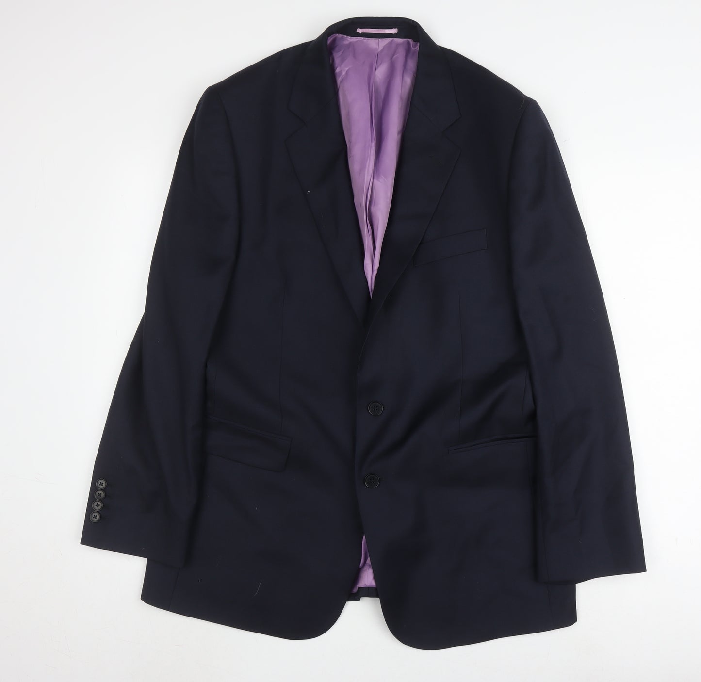 Charles Tyrwhitt Blue Wool Men's Blazer 42R