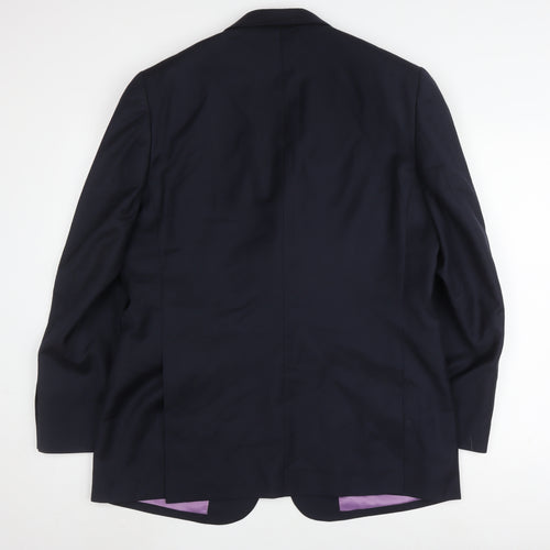 Charles Tyrwhitt Blue Wool Men's Blazer 42R