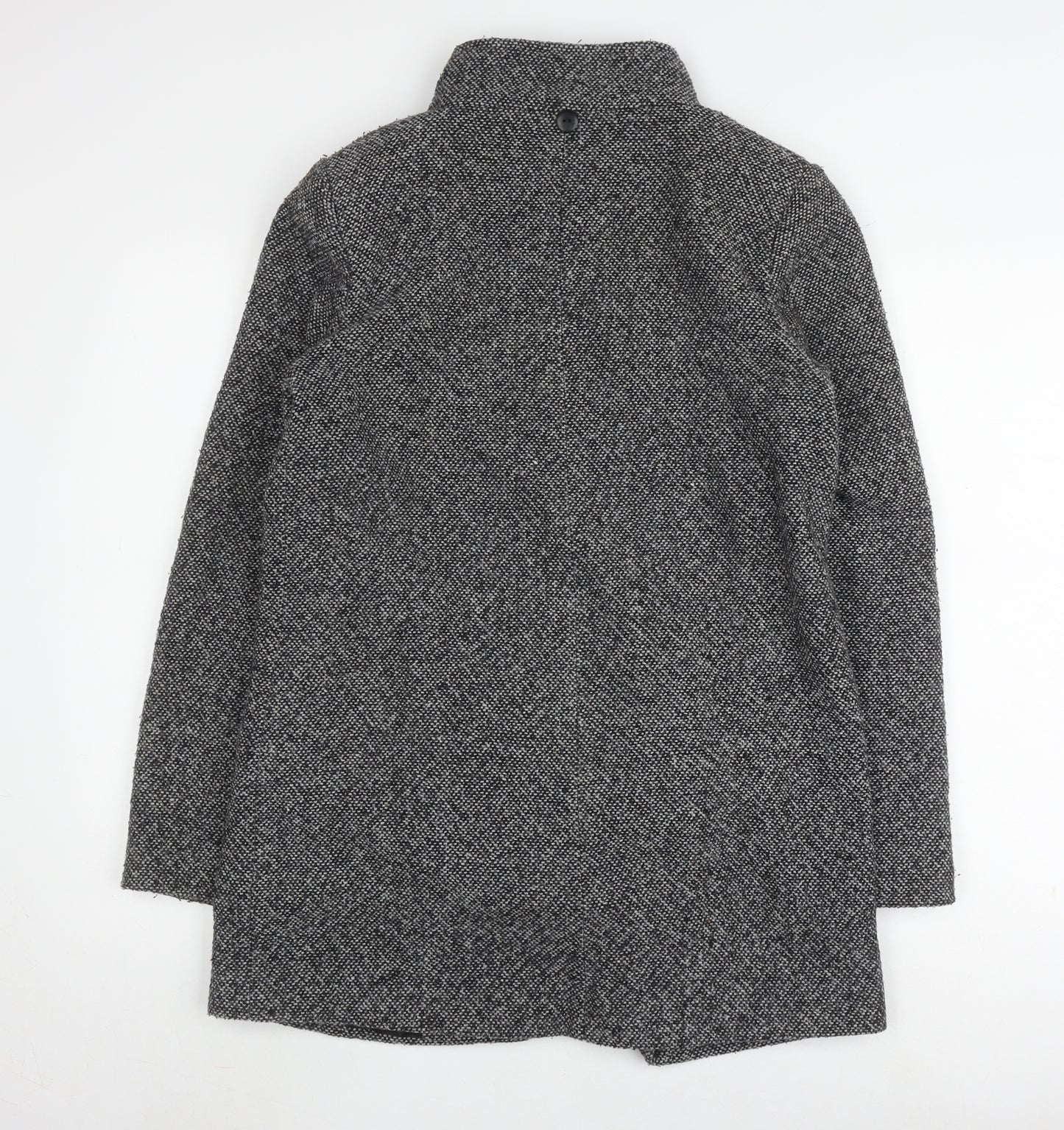 Classics Women's Black Herringbone Overcoat Size 10