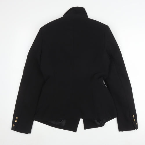 ATTENTIF Women's Black Double-Breasted Jacket Size 10
