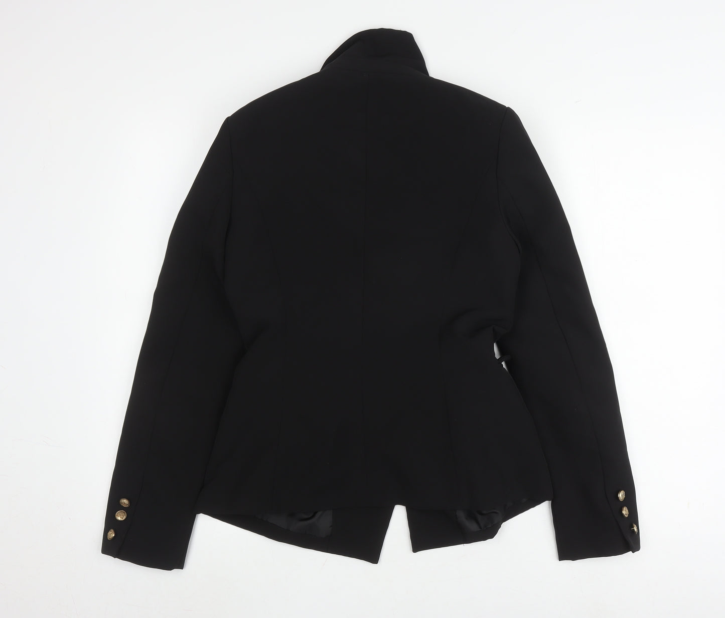 ATTENTIF Women's Black Double-Breasted Jacket Size 10