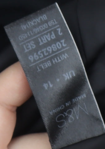 Marks and Spencer Black Sheath Dress Size 14 for Women