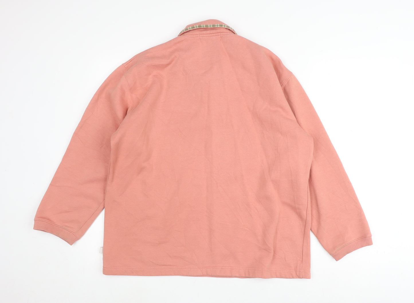Country Rose Pink Henley Sweatshirt, Floral, L