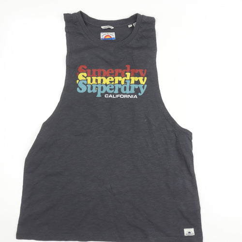 Superdry Women's Black Tank Top Size 8