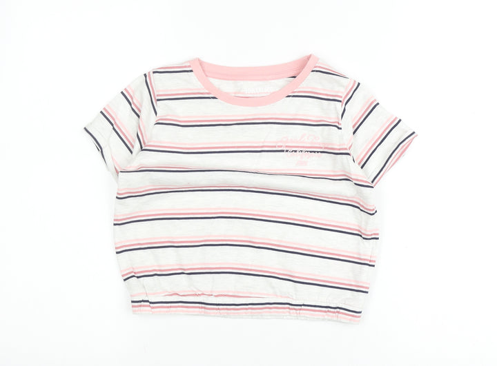 SoulCal & Co Girls' Pink Striped T-Shirt 11-12 Years