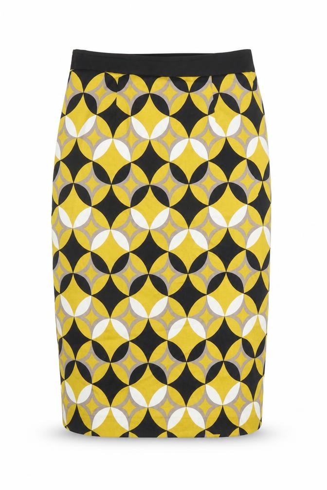Front view of Jasper Conran Women's Geometric Pencil Skirt, size 10