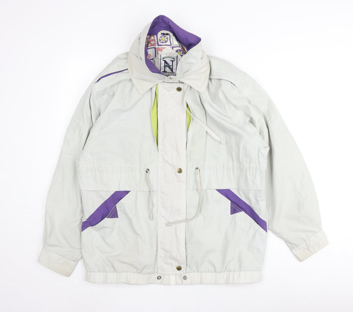 Nuage Women's White Rain Coat Jacket Size 12