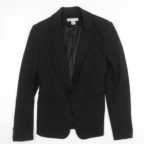 H&M Women's Black Blazer, Size 10, Elegant Regular Fit