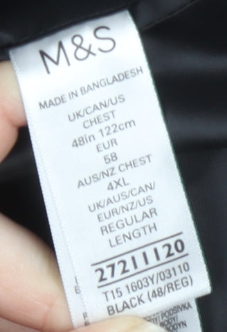 Marks and Spencer Men's Black 48R Blazer Jacket