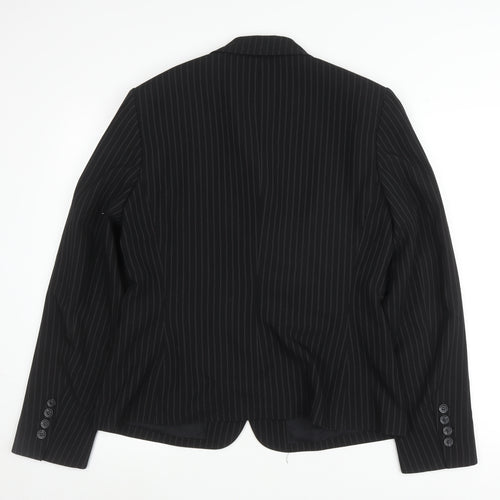 Mexx Women's Black Pinstripe Suit Jacket Size 18