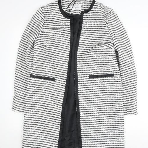 Marks and Spencer Women's Black & White Striped Jacket Size 10