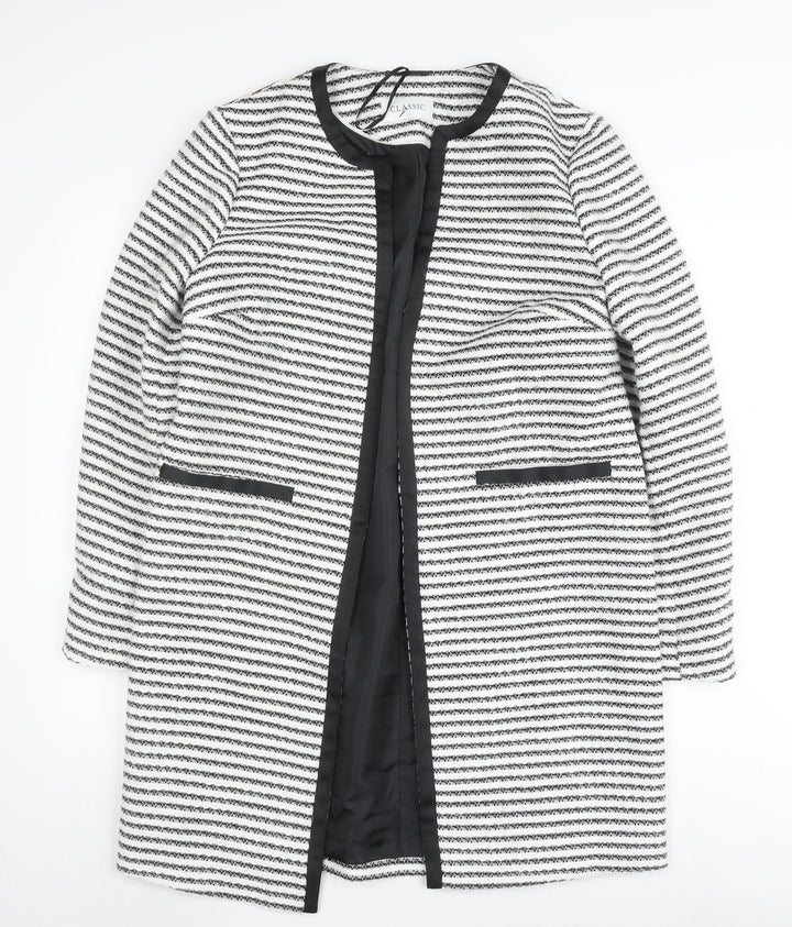 Marks and Spencer Women's Black & White Striped Jacket Size 10