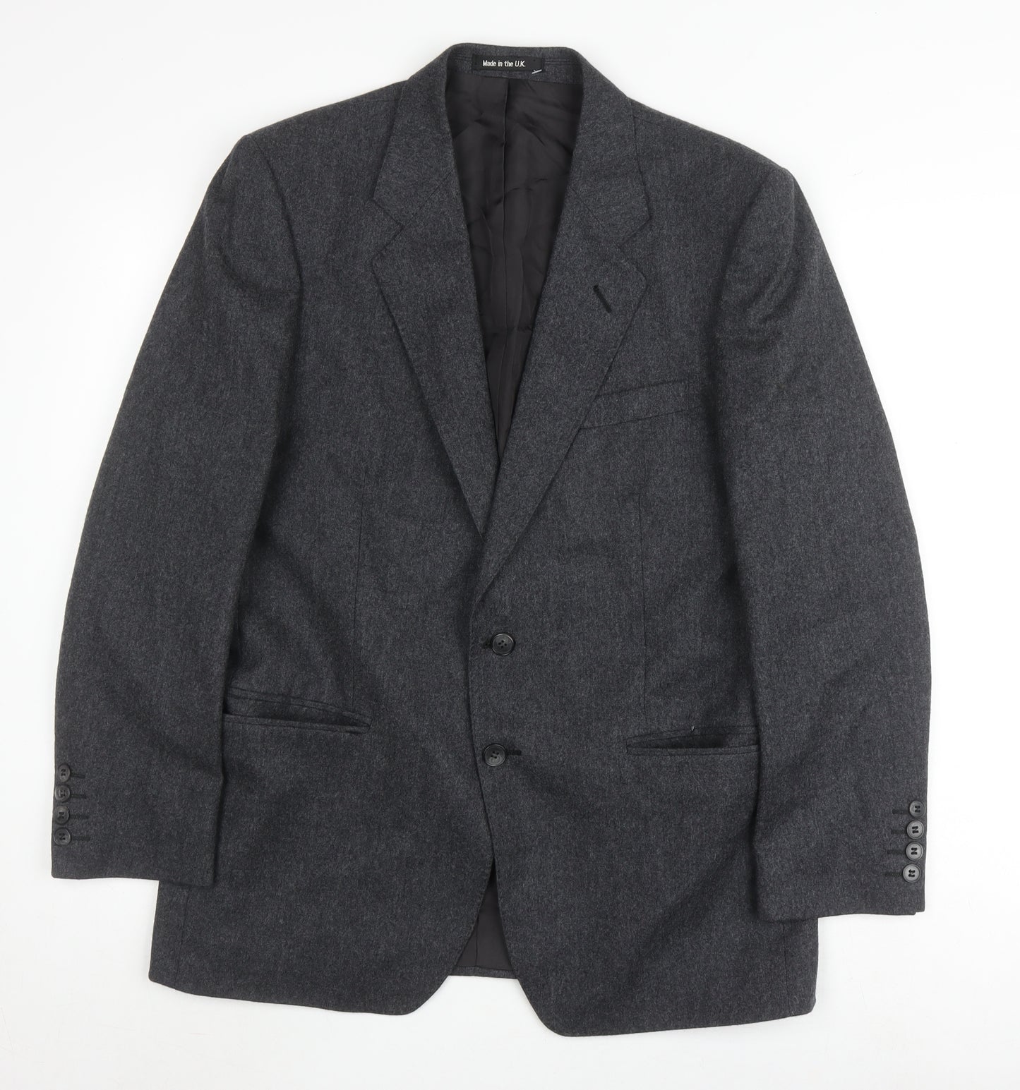 St Michael Men's Grey Wool Blazer Jacket 38S
