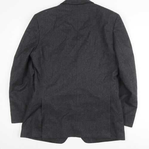 St Michael Men's Grey Wool Blazer Jacket 38S