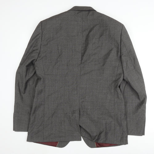 Next Men's Grey Wool Blazer Jacket 40R