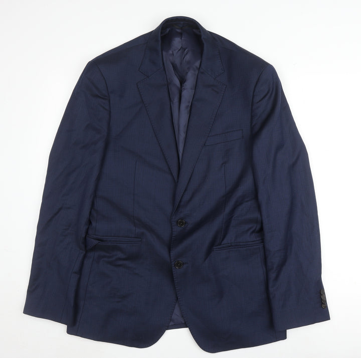 T.M. Lewin Men's Blue Slim Fit Blazer 43R