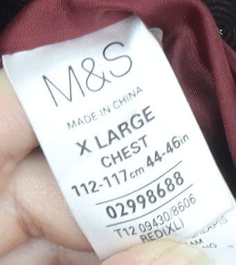 Marks and Spencer Men's Red Silk Waistcoat 44